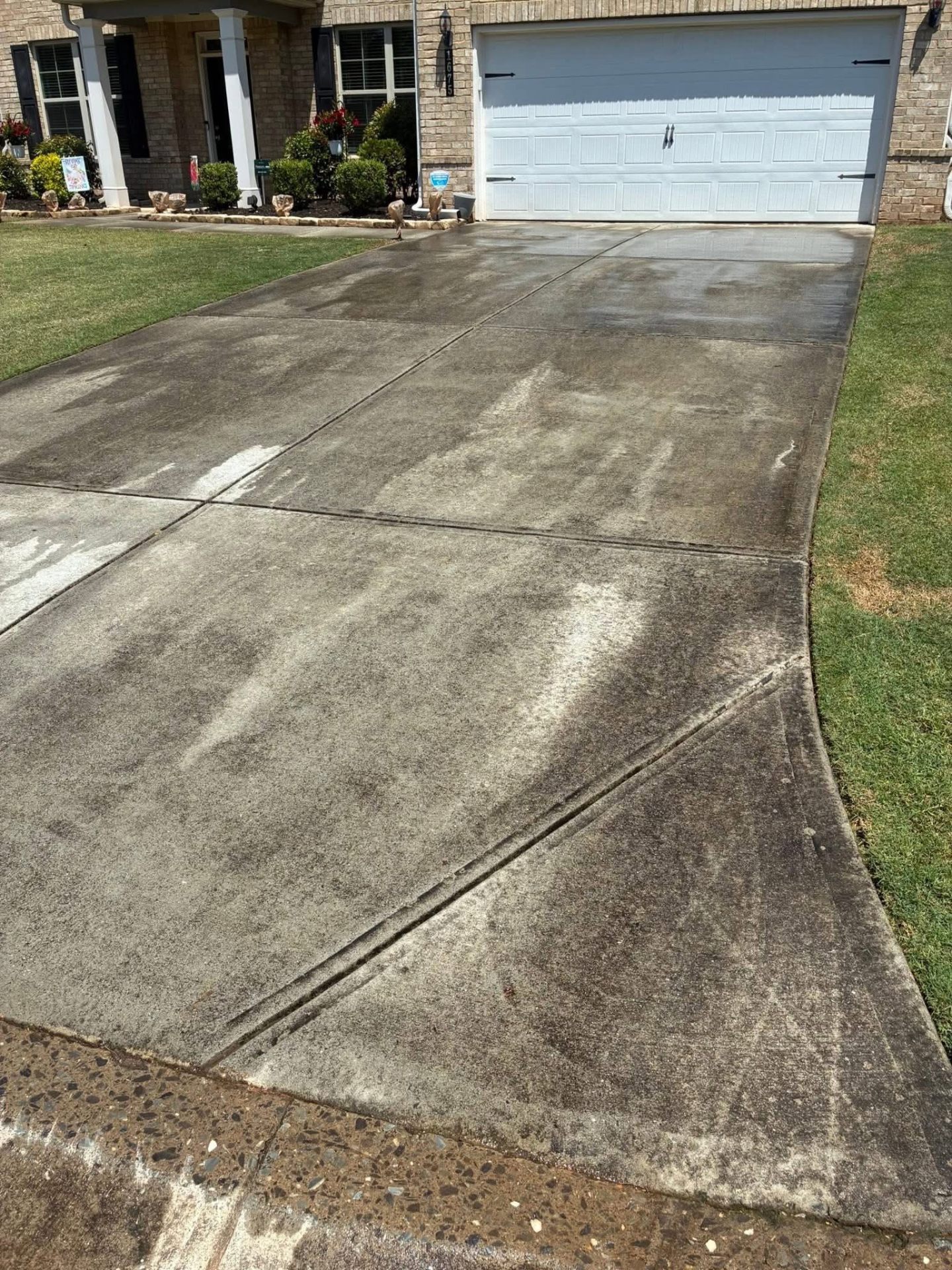 Drag to compare before pressure washing